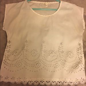 White sheer blouse